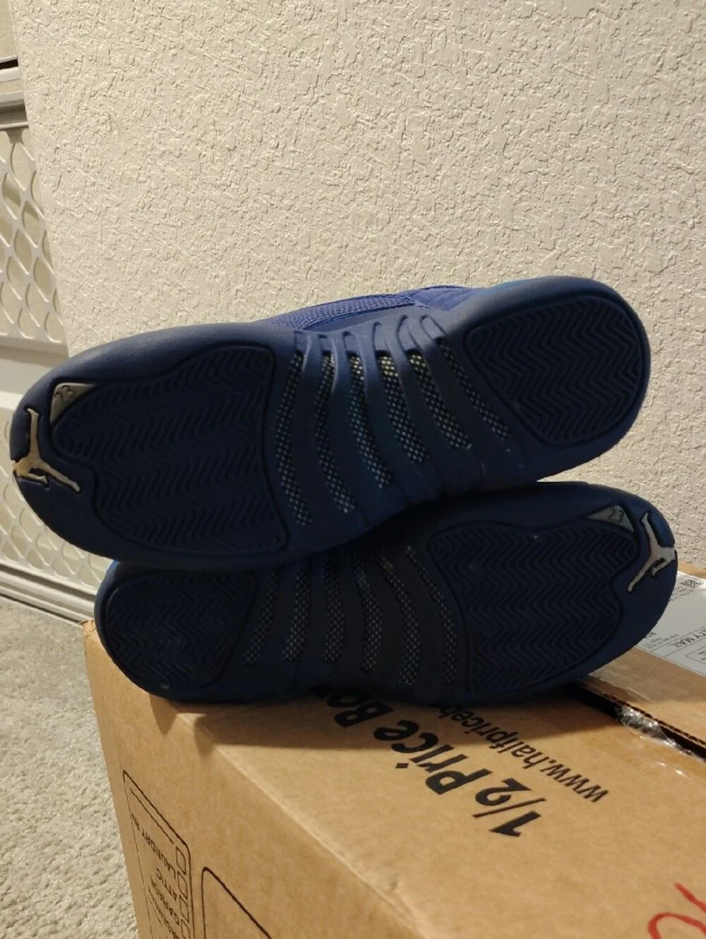 Jordan Men's High-Top Sneakers in Royal Blue Suede